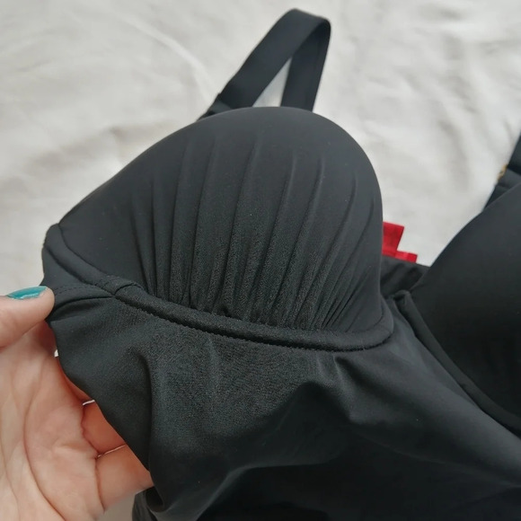 NWT Spanx Bra-llelujah Soft Chain Slimming Tankini Swim Top Size 6 D/DD - Picture 9 of 15